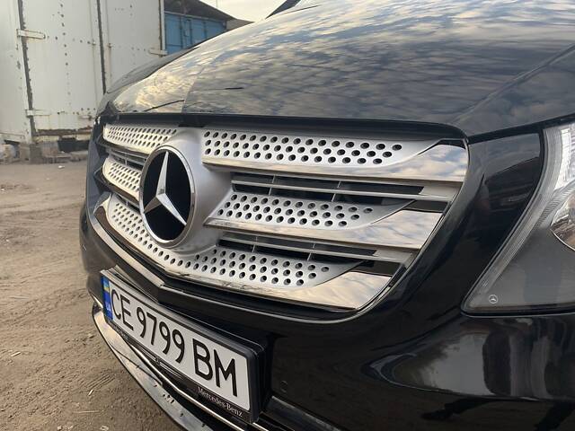 Накладки на решетку 2014-2020 (5 шт, BlackChrome) для Mercedes Vito/V-class W447 2014- гг - Фото 2