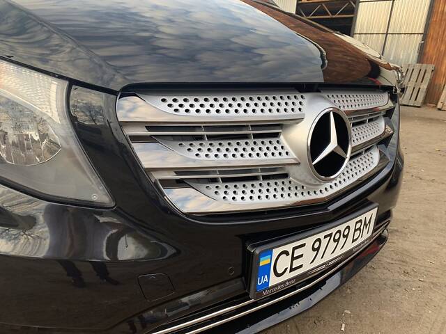 Накладки на решетку 2014-2020 (5 шт, BlackChrome) для Mercedes Vito/V-class W447 2014- гг - Фото 3