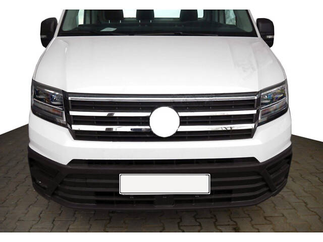 Накладки на решетку (4 шт, нерж) Carmos - Турецкая сталь для Volkswagen Crafter 2016- гг - Фото 2