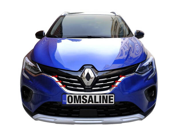 Накладки на решетку (6 шт, нерж.) для Renault Captur 2019- гг - Фото 3