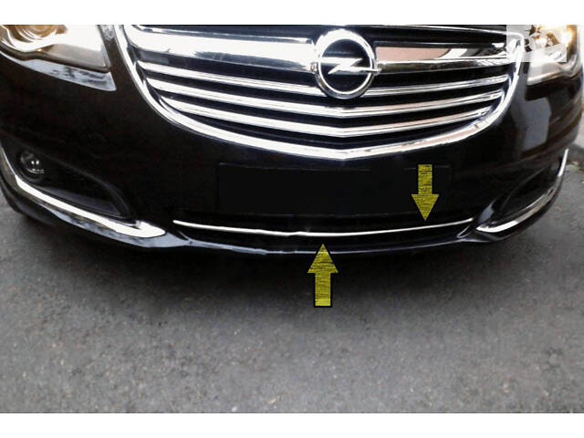 Накладки на решетку бампера (нерж) для Opel Insignia 2008-2017 гг