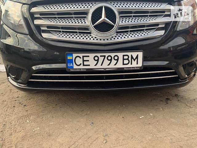 Накладки на решетку бампера (2 шт, нерж) Vito грузовой (хром) для Mercedes Vito/V-class W447 2014- гг - Фото 3
