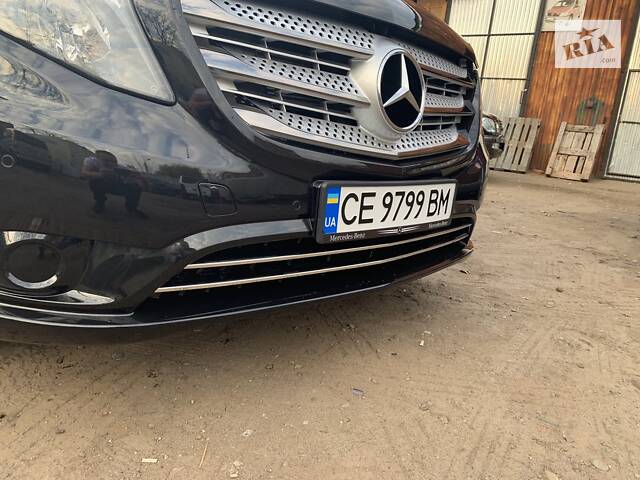 Накладки на решетку бампера (2 шт, нерж) Vito грузовой (хром) для Mercedes Vito/V-class W447 2014- гг - Фото 4