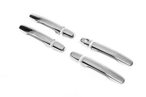 Накладки на ручки (4 шт, нерж) Carmos - турецкая сталь для Chery Elara - Alia - Fora - A5 2006-2024 гг