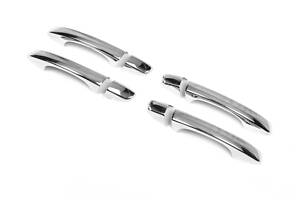 Накладки на ручки (4 шт, нерж) Carmos -Турецкая сталь для Seat Leon 2013-2020 гг