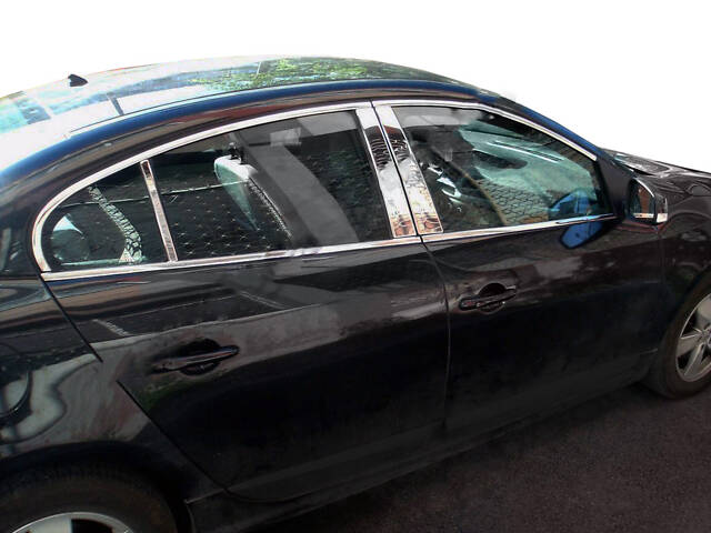 Накладки на стойки (нерж) для Renault Fluence 2009-2016 гг - Фото 1