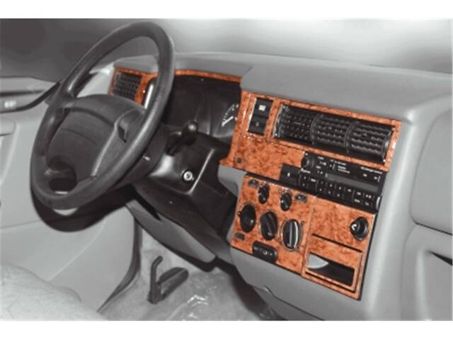 Накладки на торпеду (1996-1999) Дерево для Volkswagen T4 Transporter - Фото 1