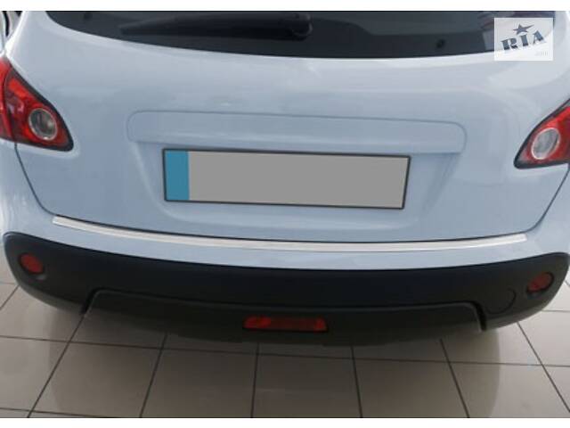 Накладки на задний бампер OmsaLine (нерж.) Мат, Стандартная база для Nissan Qashqai 2010-2014 гг - Фото 1
