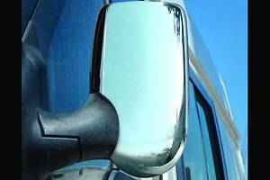 Накладки на дзеркала (2 шт) Carmos - Хромований пластик для Ford Transit 2000-2014 рр.