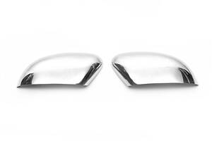 Накладки на зеркала (2 шт, нерж) Carmos - Турецкая сталь для Ford Focus III 2011-2017 гг.