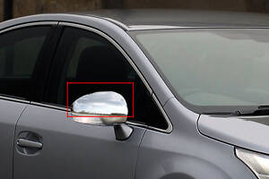 Накладки на зеркала (2 шт, нерж) для Toyota Avensis 2009-2018 гг
