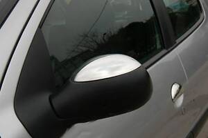 Накладки на зеркала (2 шт, нерж) OmsaLine - Итальянская нержавейка для Peugeot 1007