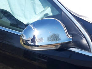 Накладки на дзеркала (2 шт, нерж) OmsaLine - Італійська нержавейка для Volkswagen Jetta 2006-2011 рр.