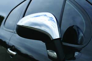 Накладки на дзеркала (2 шт) OmsaLine - Італійська нержавейка для Peugeot 207