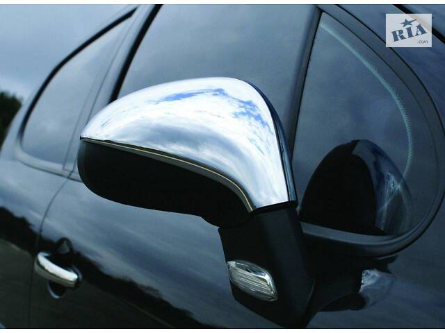 Накладки на зеркала (2 шт) OmsaLine - Итальянская нержавейка для Peugeot 207