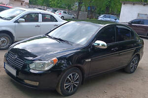 Накладки на зеркала (2 шт, пласт) Carmos для Hyundai Accent 2006-2010 гг