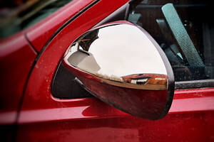 Накладки на зеркала (2 шт, сталь) для Nissan Qashqai 2007-2010 гг