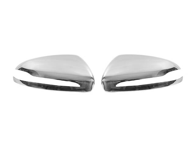 Накладки на зеркала (2 шт, нерж.) для Mercedes E-сlass W213 2016-2023 гг - Фото 1