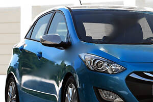 Накладки на зеркала без поворотника (2 шт, нерж.) OmsaLine - Итальянская нержавейка для Hyundai I-30 2012-2017