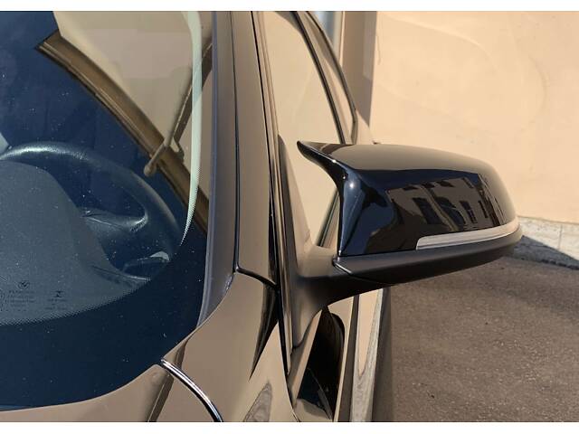 Накладки на зеркала Черный глянец (M-Look) на BMW 3 Series F30/F31 2011-2018 года - Фото 11