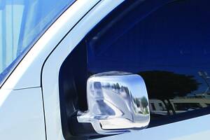 Накладки на дзеркала Повні (2 шт) Carmos - Хромований пластик для Fiat Fiorino/Qubo 2008-2024 рр.
