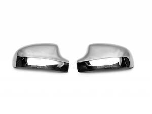 Накладки на зеркала верхняя часть (2 шт, нерж) для Renault Logan II 2013-2022 гг