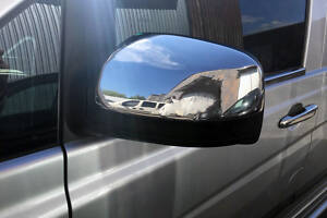 Накладки на зеркала VITO 2010-2014 (2 шт) OmsaLine - Итальянская нержавейка для Mercedes Viano