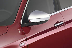 Накладки не зеркала Хром (2 шт, пласт) для Fiat Tipo 2016-2024 гг