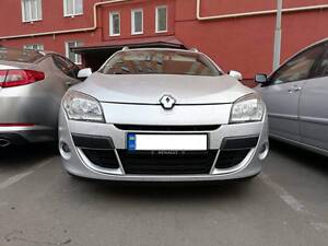 Накладки в бампер (2008-2012, 2 шт, под покраску) для Renault Megane III