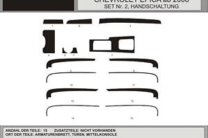 Накладки в салон (kit-2) Чорний для Chevrolet Epica 2006-2024 рр.