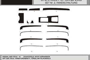 Накладки в салон (kit-2) Карбон для Chevrolet Epica 2006-2024 рр.