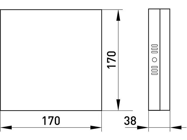 Накладной LED светильник 24W 220V 2160lm 4500K 170x170x38mm IP40 белый [l0861013] E.NEXT - Фото 4