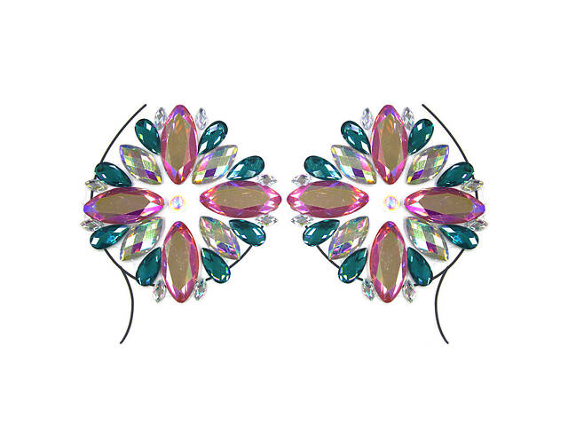 Наклейки кристаллы для груди Stones 3 8564 17х8.5 см - Фото 1