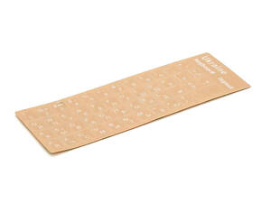 Наклейки на клавиатуру бежевые с белыми Англ. буквами, Рус.буквами и Укр. буквами, Q100