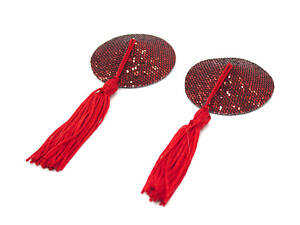 Наклейки на соски 6063 10 см 2 предмети червоні