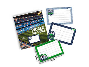 Наклейки на тетради YES Футбол 955541 6х9 см 8 шт/уп