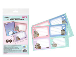 Наклейки на зошити YES Pusheen 955505 6х9 см 8 шт/уп