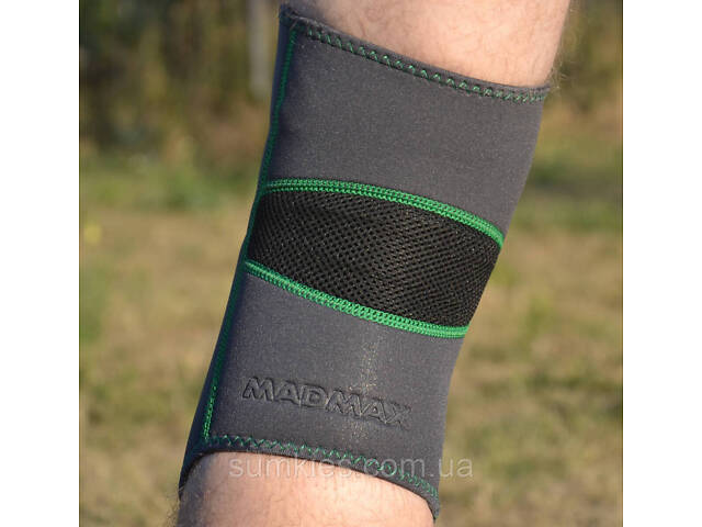 Наколінник MadMax MFA-294 Zahoprene Knee Support Dark Grey/Green (1шт.) M - Фото 7