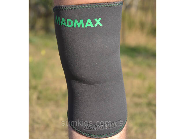 Наколінник MadMax MFA-294 Zahoprene Knee Support Dark Grey/Green (1шт.) M - Фото 8