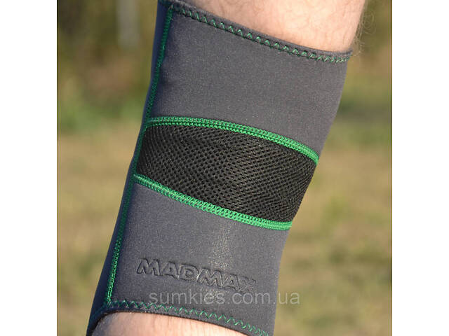 Наколінник MadMax MFA-294 Zahoprene Knee Support Dark Grey/Green (1шт.) M - Фото 10