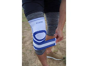 Наколінник Power System PS-6008 Knee Support Pro Blue/White (1шт.) L/XL