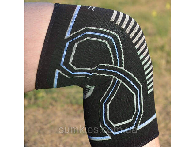 Наколінники спортивні PowerPlay PP-4099 Knee Support Чорно/Сині L/XL (пара) - Фото 4
