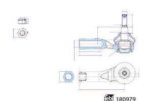 Наконечник рулевых тяг на Forfour, Twingo