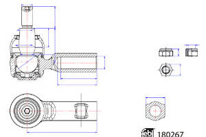 Наконечник рулевых тяг с контргайкой FEBI BILSTEIN