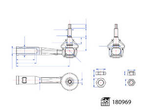 Наконечник рулевых тяг со стопорной гайкой на 500 X, Compass, Renegade