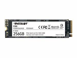 Накопитель SSD M.2 Patriot P300 256GB NVMe 2280 PCIe 3.0 3D TLC yL.