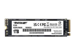Накопитель SSD M.2 Patriot P320 1TB NVMe 2280 Gen3.0 x4 3D TLC yL.