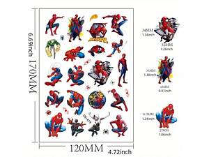 Наліпка тимчасове татуювання (водонепроникна та довготривала) 10 видів в асортиметі BU CG-A19, ціна за аркуш