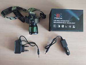 Налобный фонарь BL 6908-2 Бел.+УФ