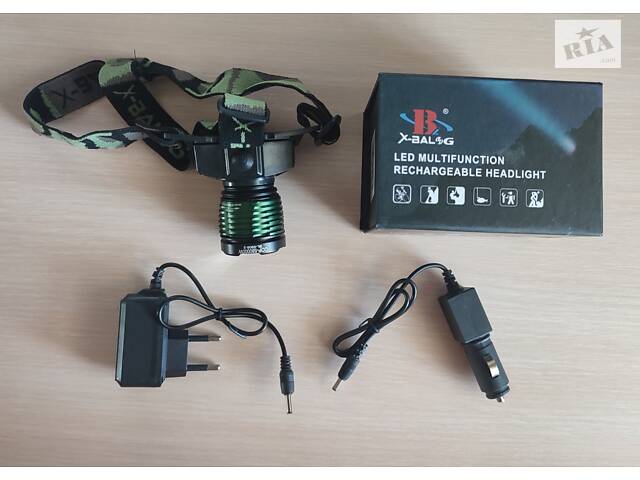 Налобный фонарь BL 6908-2 Бел.+УФ - Фото 1